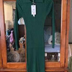Merokeety long ribbed dress NWT